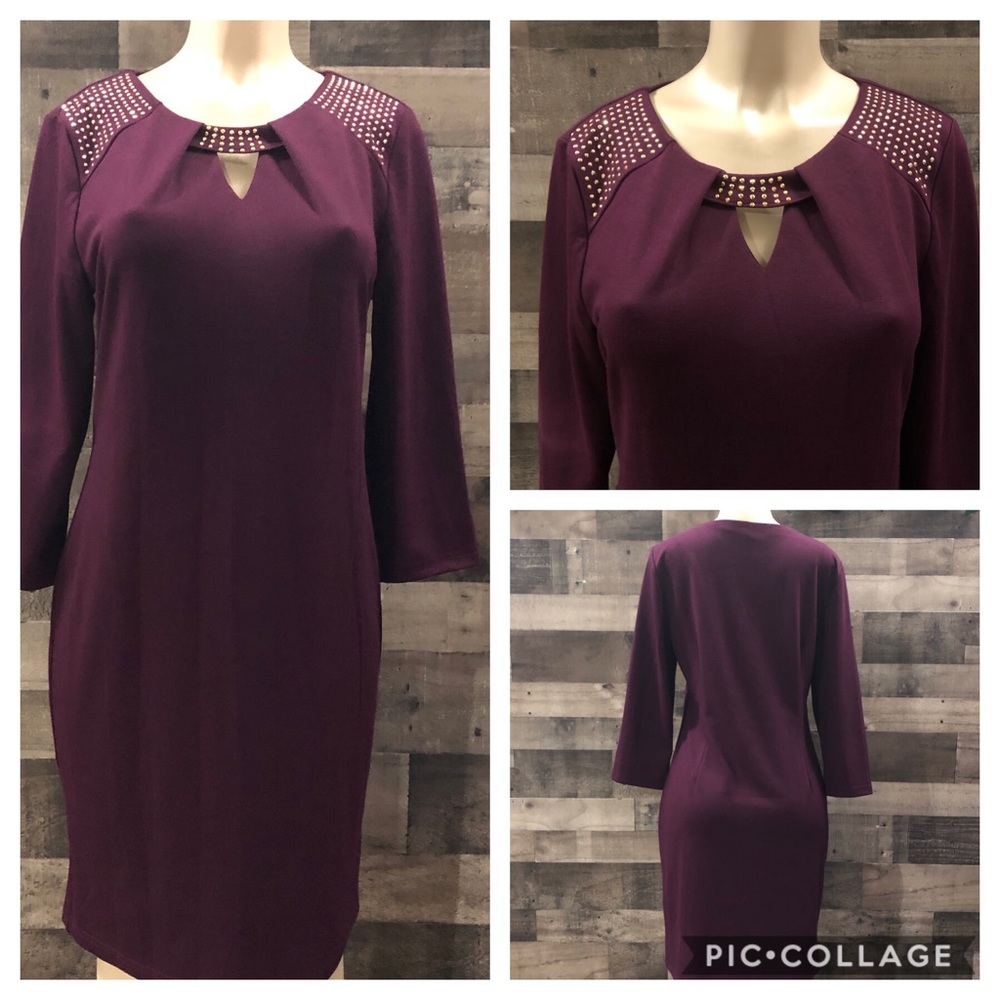 Spense  Maroon 3/4 Sleeve dress #39 SZ 12